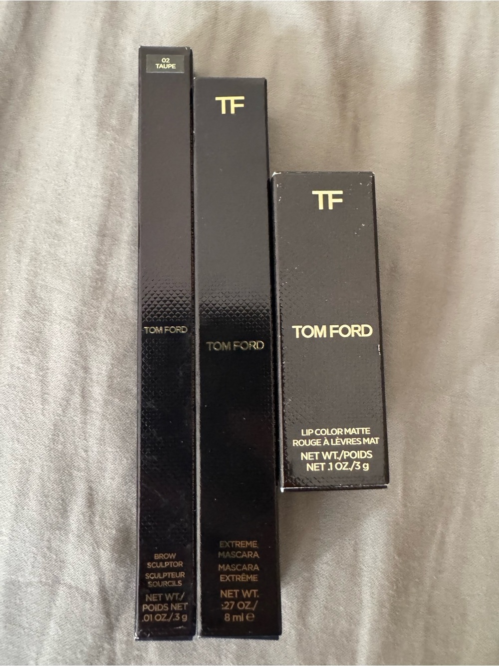 Tom Ford Velvet Cherry Lip Color in Black & Gold Packaging